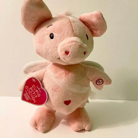 2014 Hallmark Cupid  Shuffle Plush Pig Sound Motion 12 Inch Valentine Animated - Picture 14 of 15
